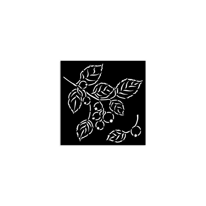 Stamperia Whispering Woods Stencil 4.72x4.72 - Berries, KSTDS60