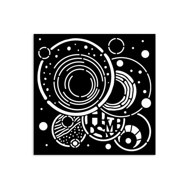 Stamperia Furry Friends 4.72x4.72 Stencil- Vibrant Circles, KSTDS62