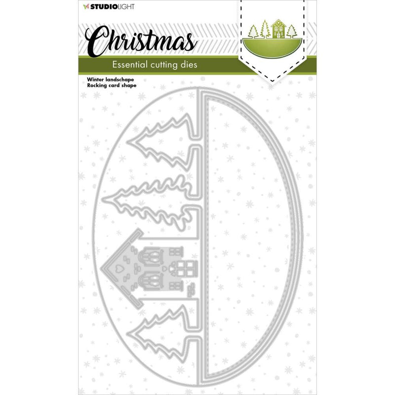 Studio Light Essentials Cutting Dies - Winter Landscape Rocking Card Shape, LESCD256