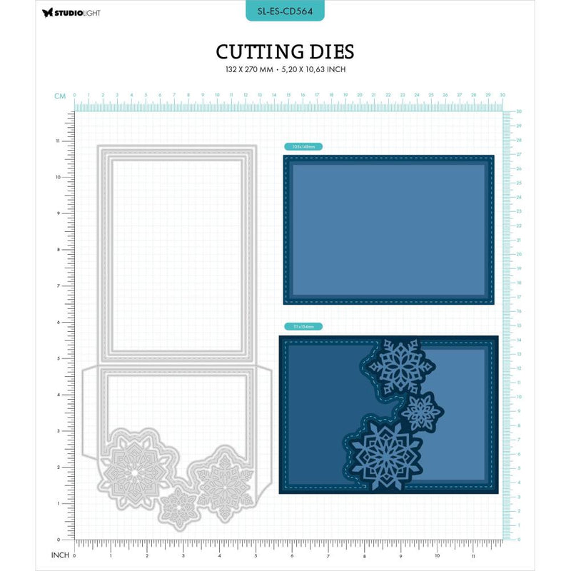 Studio Light Essentials Cutting Die Set - Snow Envelope, LESCD564