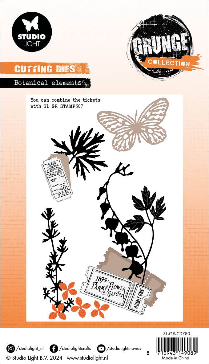 Studio Light Grunge Cutting Die - Nr780 Botanical Elements, LGRCD780