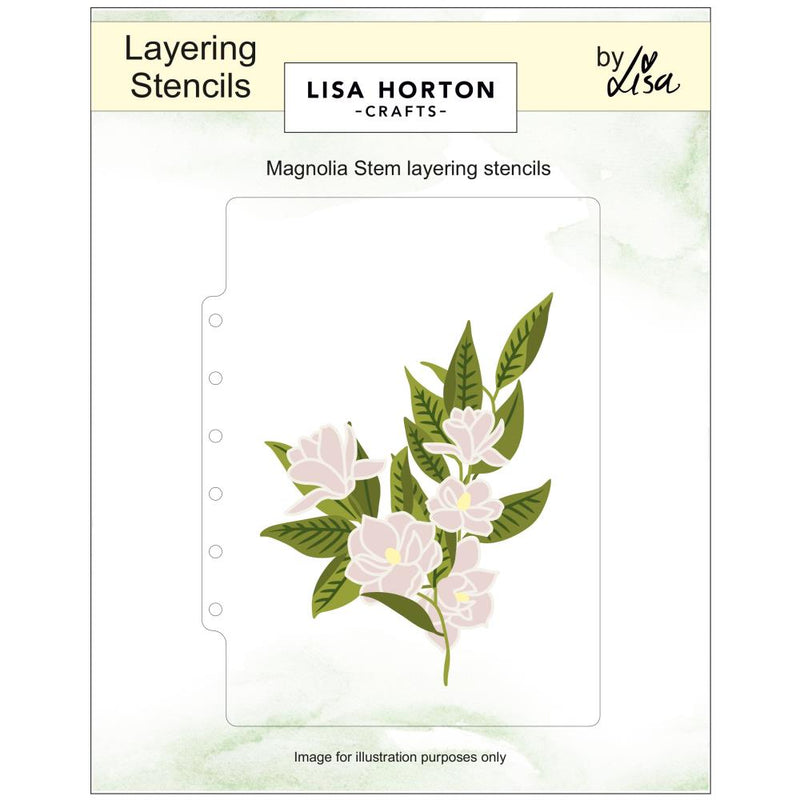 Lisa Horton Crafts - Layering Stencils - Magnolia Stem, LHCAS222