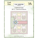 Lisa Horton Crafts - Craft Dies - Compositions Set C - Cheverons & Blooms, LHCCD316