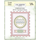 Lisa Horton Crafts - Craft Dies - Compositions Set D - Zig Zags & Stripes, LHCCD317
