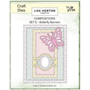 Lisa Horton Crafts - Craft Dies - Compositions Set E - Butterfly Banners, LHCCD318