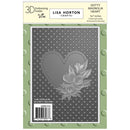 Lisa Horton Crafts - 3D Embossing Folder - Dotty Magnolia Heart, LHCEF253