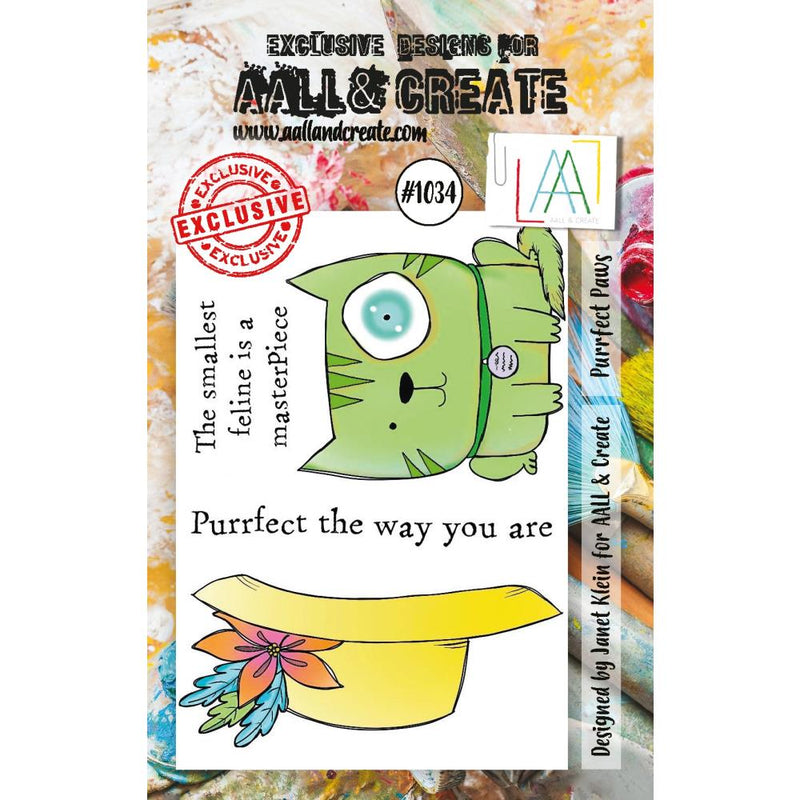 AALL & Create A7 Clear Stamp Set - Purrfect Paws, LLTP1034