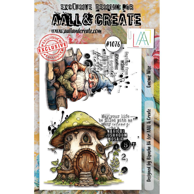 AALL & Create A6 Clear Stamp Set - Gnome Wise, LLTP1076