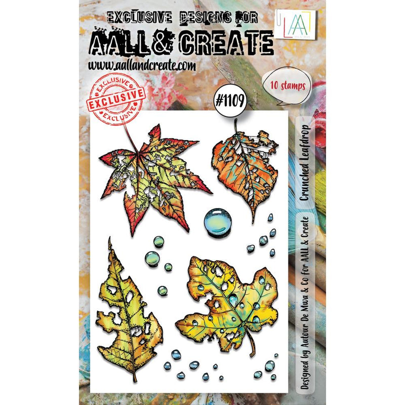 AALL & Create A6 Clear Stamp Set - Crunched Leafdrop, ALLTP1109