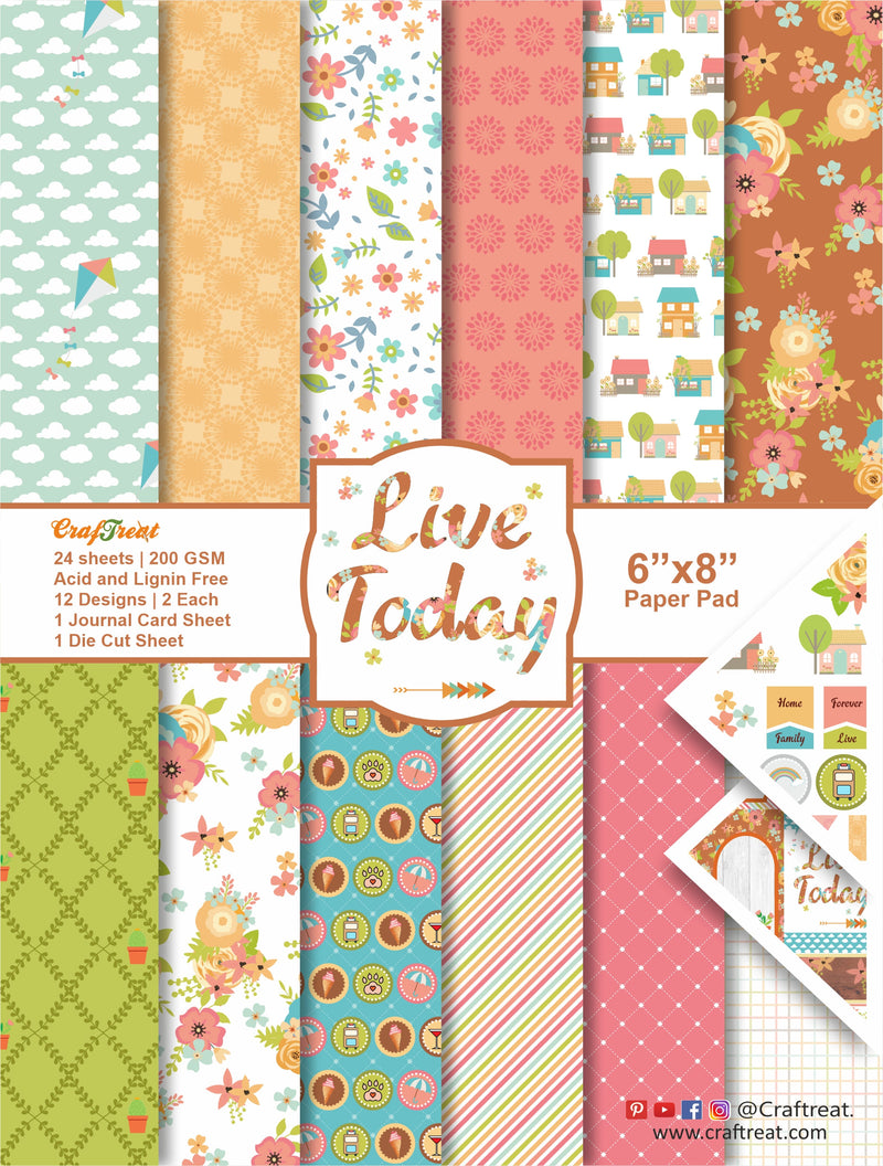 CrafTreat 6x8 Paper Pad 24Pc - Live Today, CTPP6810