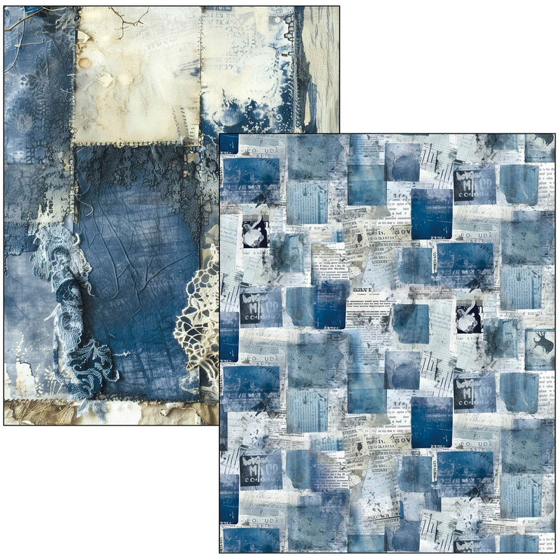 Ciao Bella Urban Blue Denim Mixed Media Book A4 Maxi, MA002 by Lu Mania