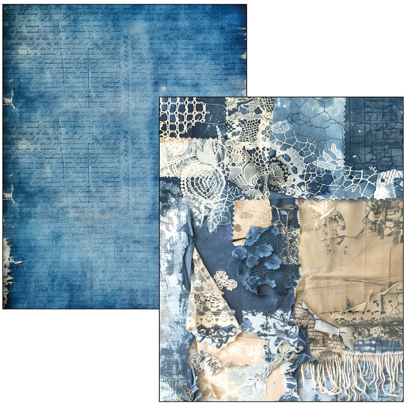 Ciao Bella Urban Blue Denim Mixed Media Book A4 Maxi, MA002 by Lu Mania