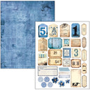 Ciao Bella Urban Blue Denim Mixed Media Book A4 Maxi, MA002 by Lu Mania