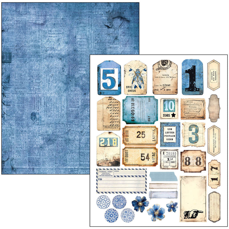 Ciao Bella Urban Blue Denim Mixed Media Book A4 Maxi, MA002 by Lu Mania