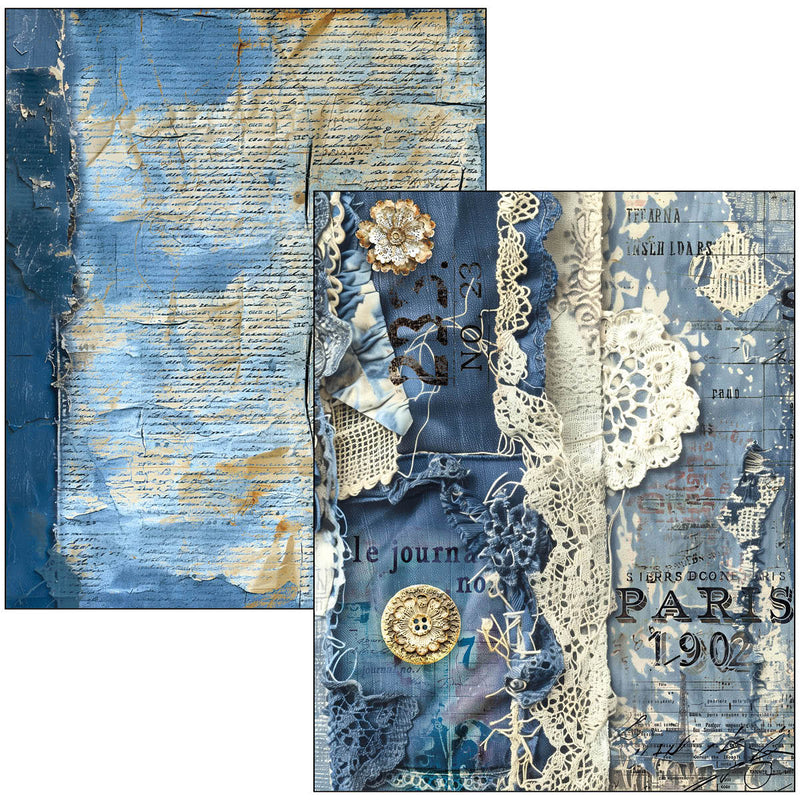 Ciao Bella Urban Blue Denim Mixed Media Book A4 Maxi, MA002 by Lu Mania