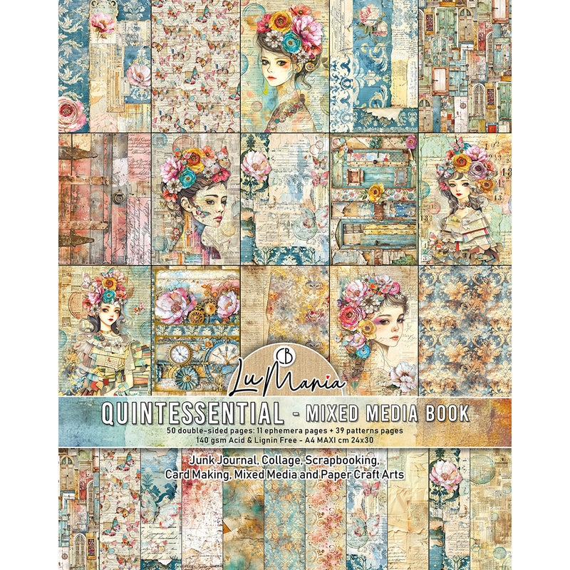 Ciao Bella Quintessential Mixed Media Book A4 Maxi, MA003 by Lu Mania