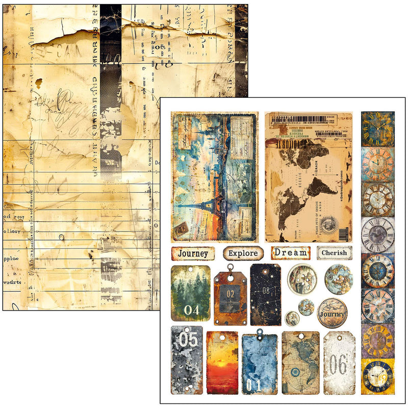 Ciao Bella Journey Ahead Mixed Media Book A4 Maxi, MA006 by Lu Mania