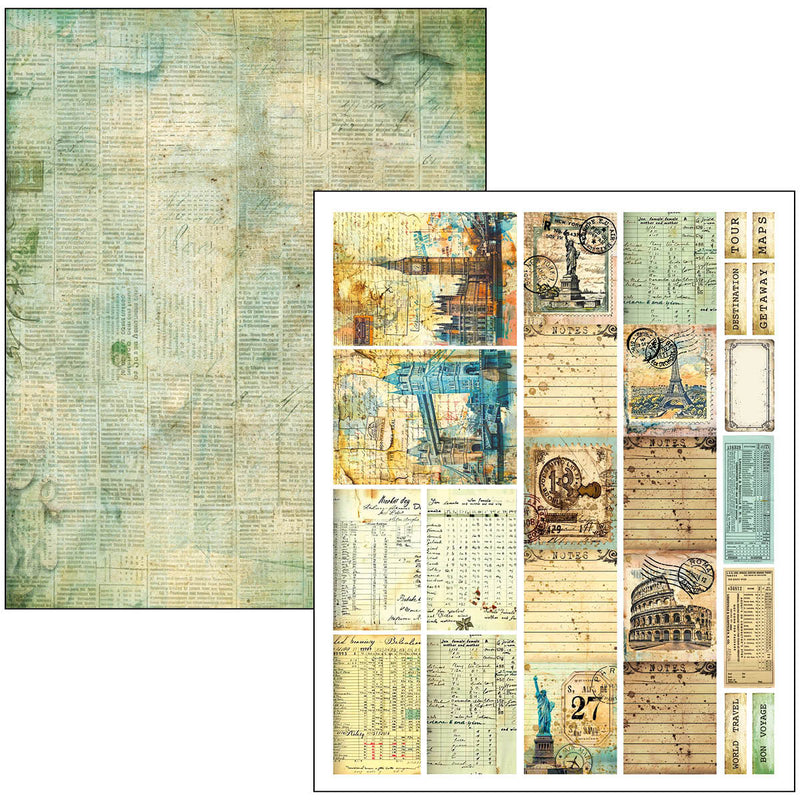 Ciao Bella Journey Ahead Mixed Media Book A4 Maxi, MA006 by Lu Mania