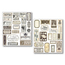Ciao Bella Mixed Media Sticker Set 10/Pkg Vintage Scripts, MB003