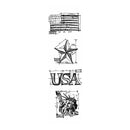 Stampers Anonymous Mini Blueprints Strip Cling Stamps - Americana, MB006 by Tim Holtz