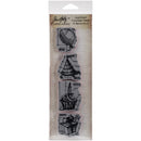 Stampers Anonymous Mini Blueprints Strip Cling Stamps - Birthday, MB012 by Tim Holtz