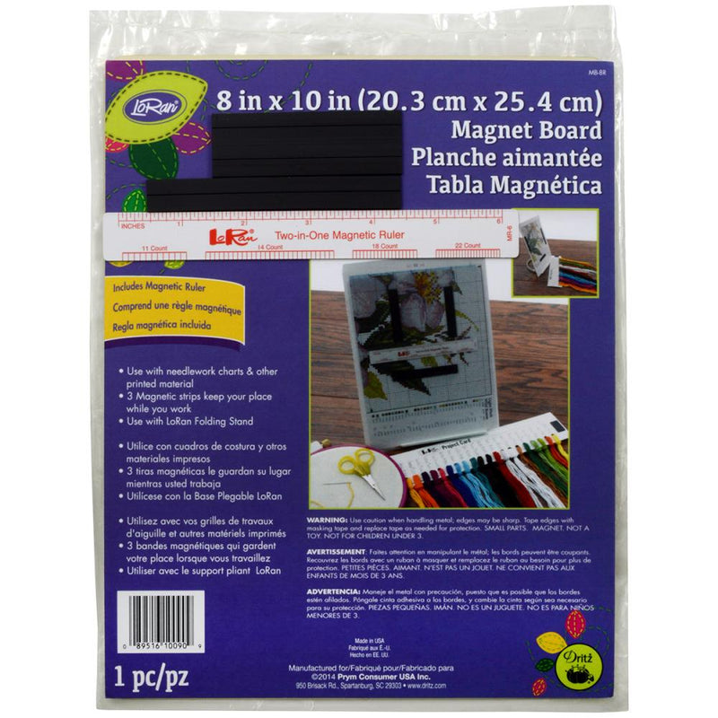 LoRan - Magnet Board 8"X10" & 6" Ruler, MBWR