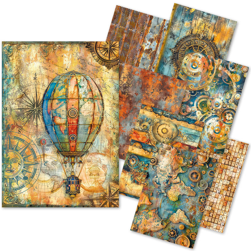Ciao Bella Past Time Mixed Media Craft Mix A5, 8Pc, MC004