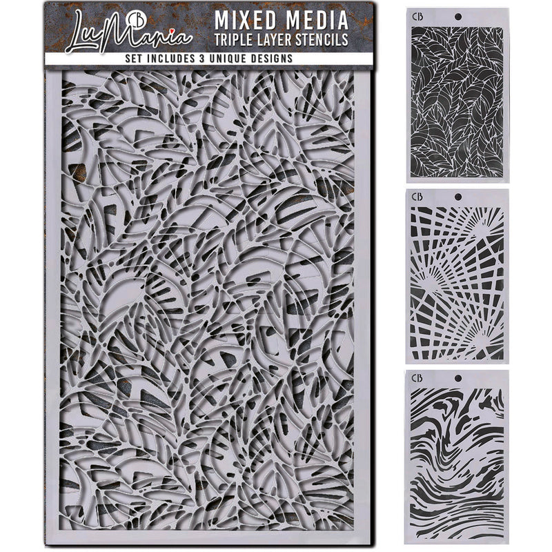 Ciao Bella Mixed Media Triple Layer Stencils, Set