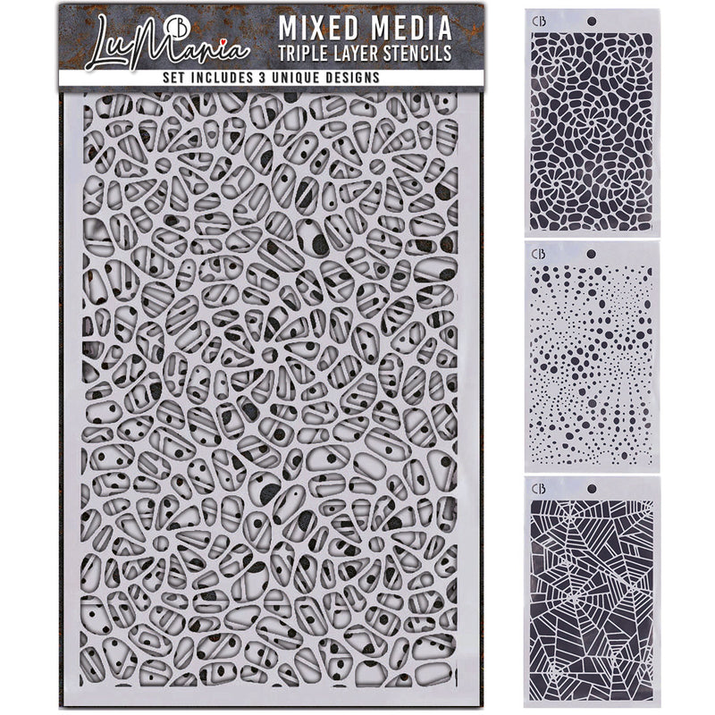 Ciao Bella Mixed Media Triple Layer Stencils, Set