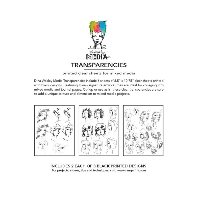 Dina Wakley MEdia Transparencies - Tinies Set 2, MDA82644