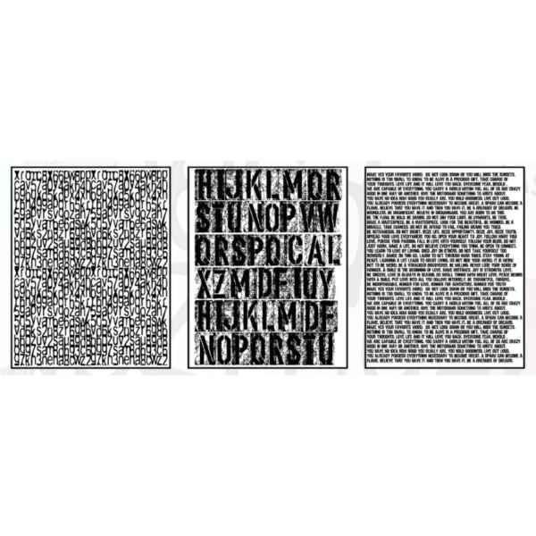 Dina Wakley MEdia Transparencies - Typography SEt 2, MDA82668