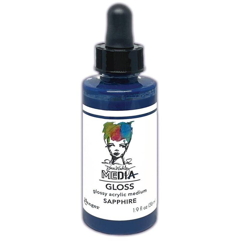 Dina Wakley MEdia - Gloss Dropper - Sapphire, MDO86994