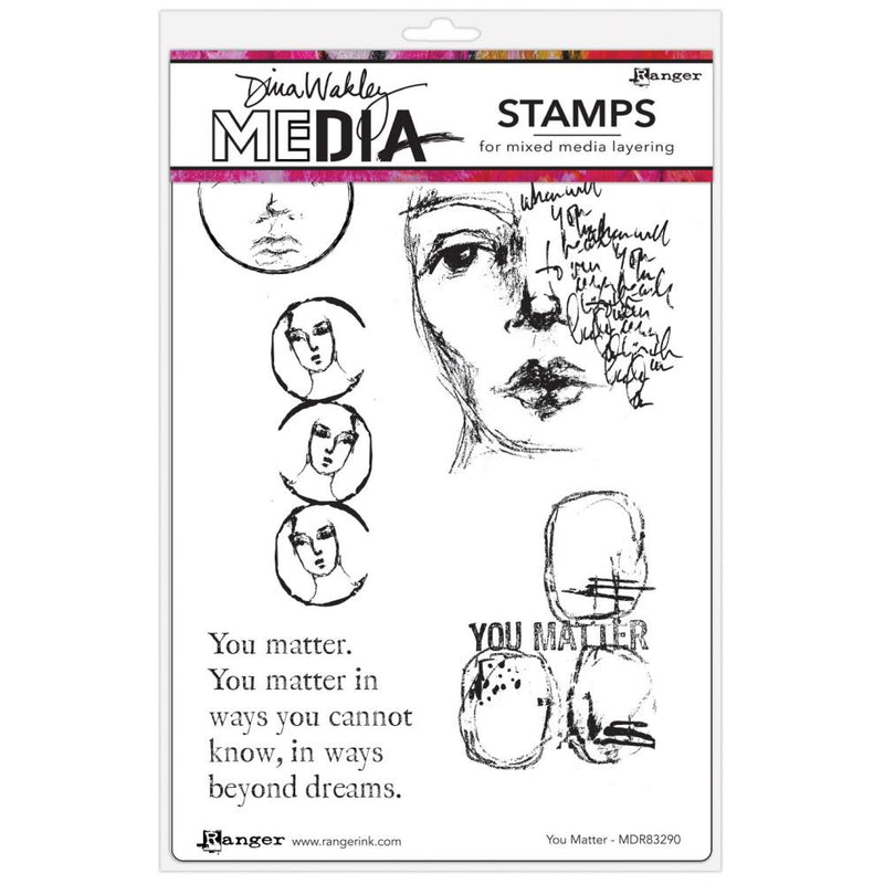 Dina Wakley MEdia Cling Stamps - You Matter, MDR83290