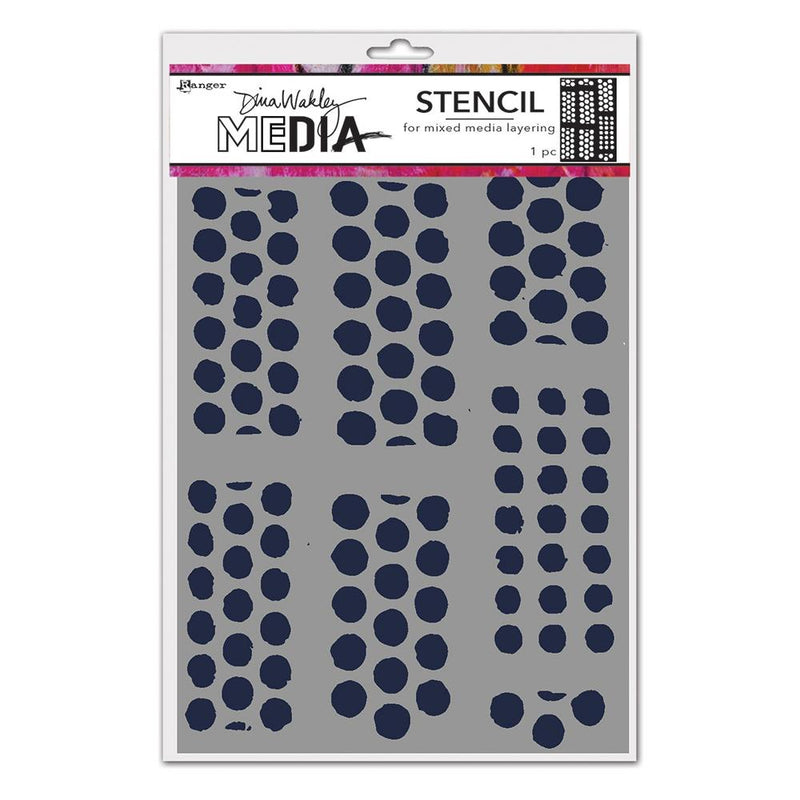 Dina Wakley MEdia Stencil 6" x 9" - Dotted Tape, MDS83085