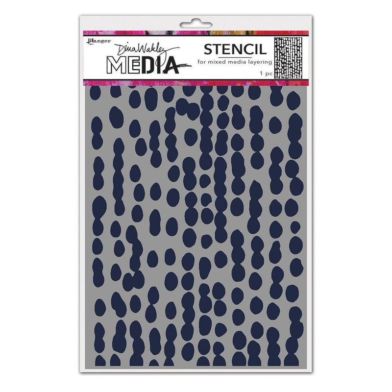 Dina Wakley MEdia Stencil 6" x 9" - Mushy Dots, MDS83092