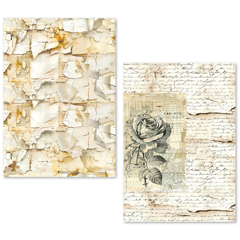 Ciao Bella A5 Tissue Paper Set of 24 Sheets - Vintage Manuscripts, ME001