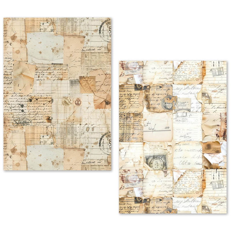 Ciao Bella A5 Tissue Paper Set of 24 Sheets - Vintage Manuscripts, ME001