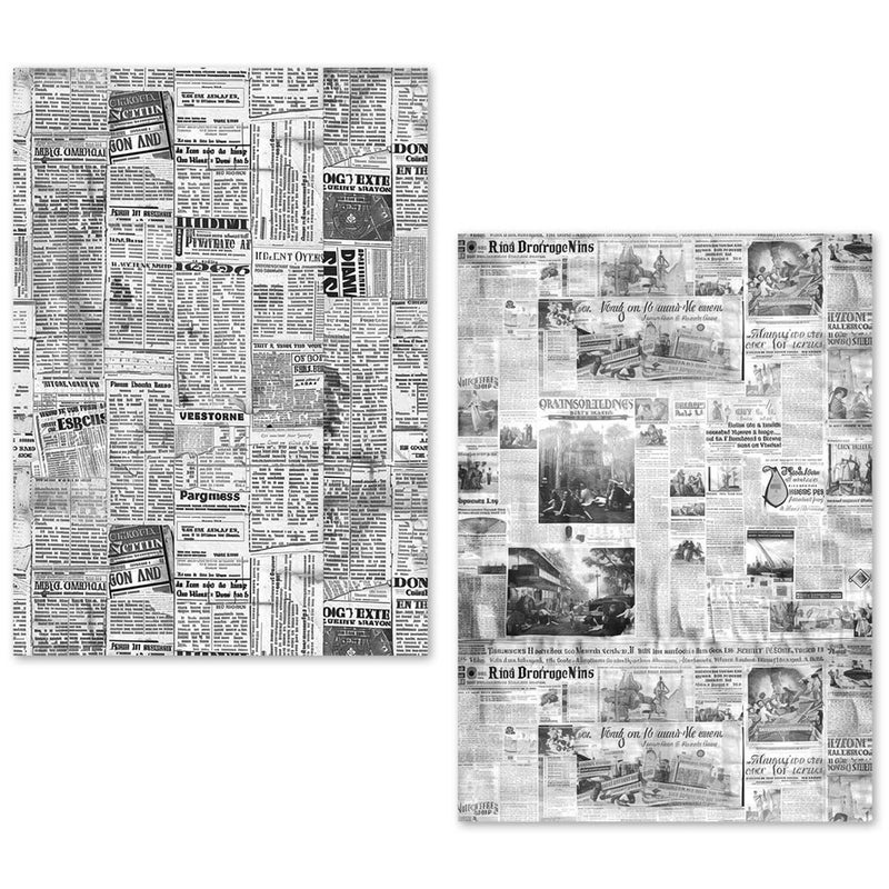 Ciao Bella A5 Tissue Paper Set of 24 Sheets - Newspapers, ME003