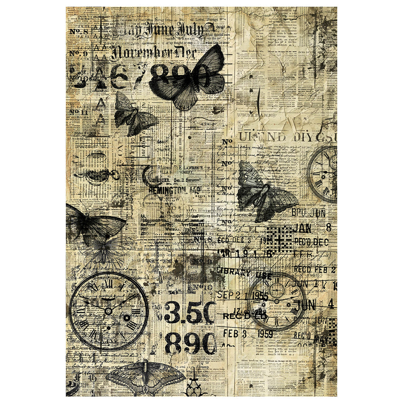 Ciao Bella Time Capsule Mixed Media Rice Paper A4 Set 4Pc, MF001