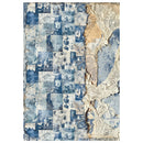 Ciao Bella Urban Blue Denim Mixed Media Rice Paper A4 Set 4Pc, MF002