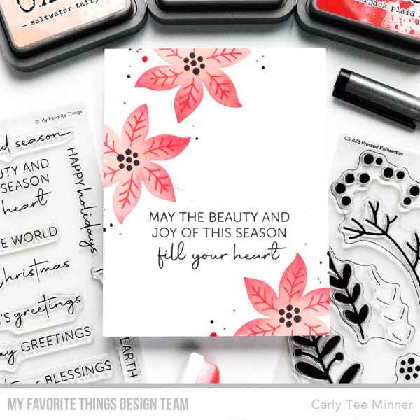 My Favorite Things Stamp Set - Pressed Poinsettias, MFT-CS-823