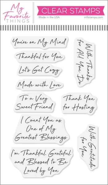 My Favorite Things Stamp Set - Grateful Greetings, MFT-CS-828