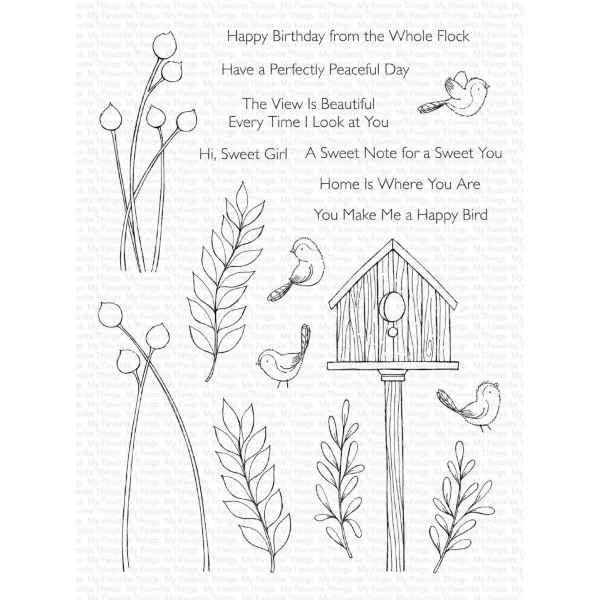 My Favorite Things SY Peaceful Birds Stamp & Die-namics Sets, SY-59/MFT-2524