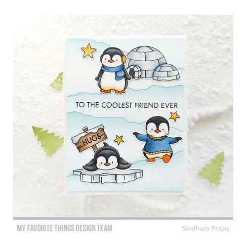 My Favorite Things YUZU Playful Penguins Stamp & Die-namics Sets, YUZU-013/2420 Retired