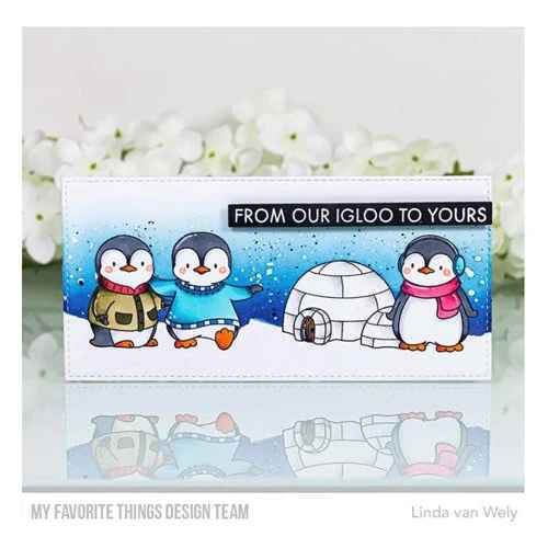 My Favorite Things YUZU Playful Penguins Stamp & Die-namics Sets, YUZU-013/2420 Retired