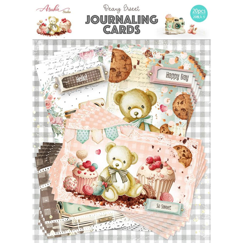 Asuka Studio - Beary Sweet - Journaling Cards 20Pc Pack, MP-61225