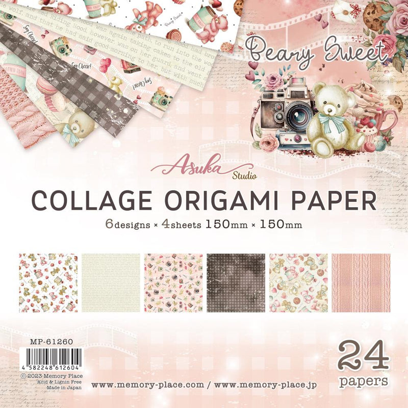 Asuka Studio - Beary Sweet - Collage Origami Paper 6"X6" 24/Pc, MP-61260