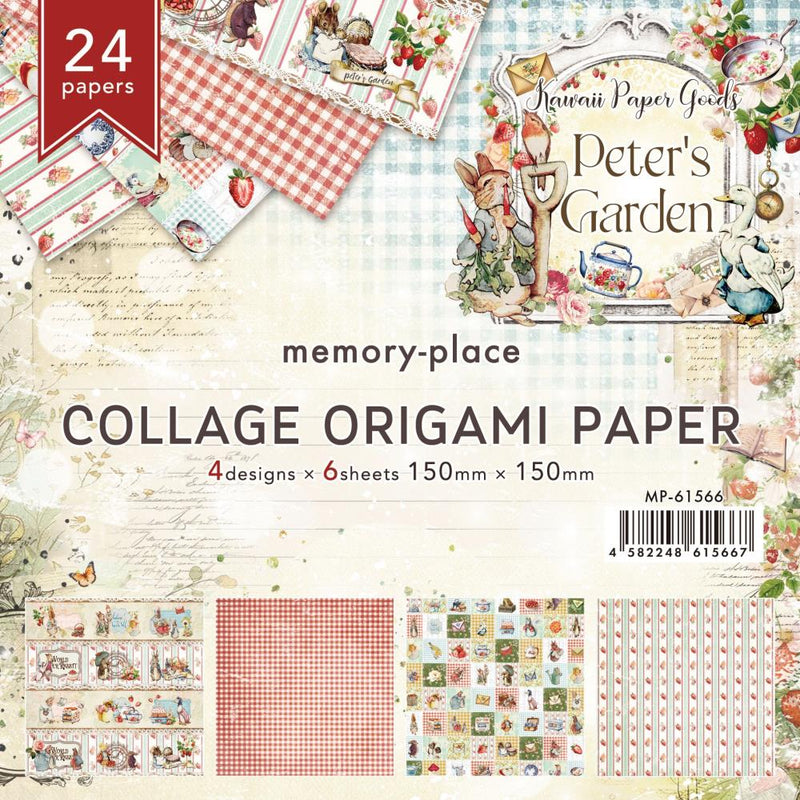 Asuka Studio - Peter's Garden - Collage Origami Papers 5.9x5.9, MP-61566