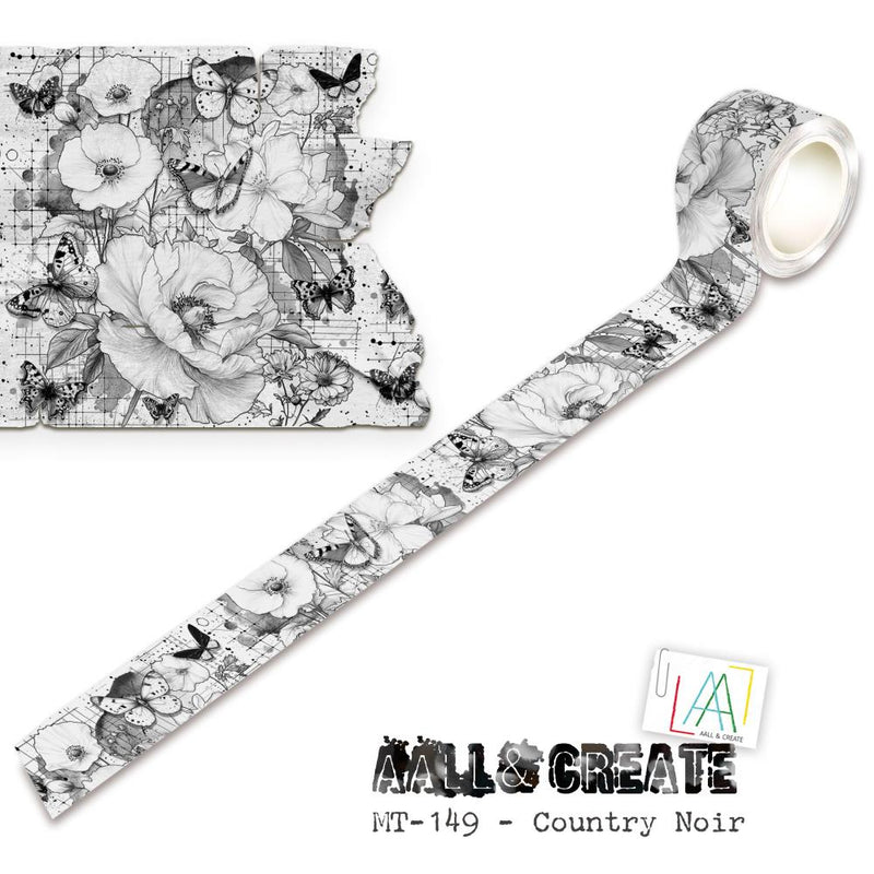 AALL & Create  - Washi Tape Roll - Country Noir, MT-149
