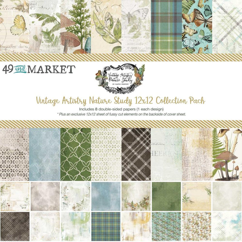49 & Market Vintage Artistry Nature Study 12x12Collection Pack, NS41657
